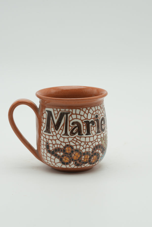 Hand-Painted Tree of Life Ceramic Mug – Mosaic-Inspired Design