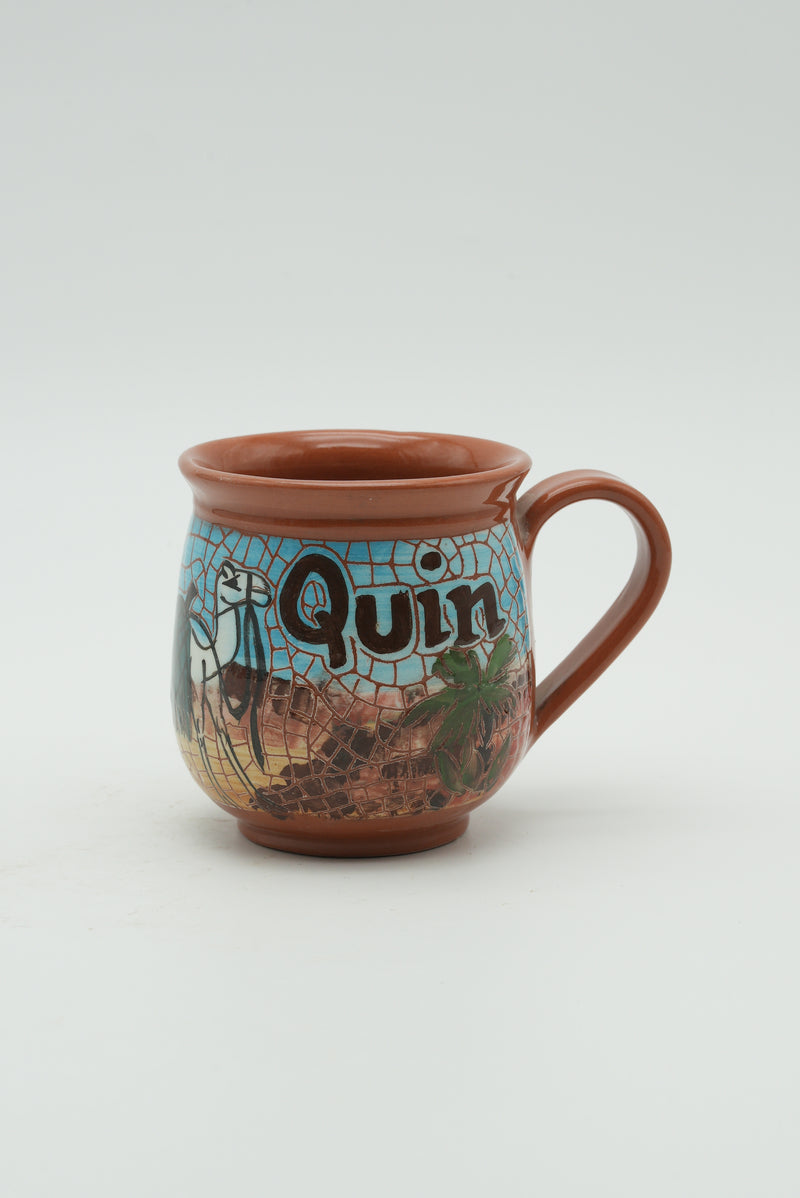Quina Mosaic-Inspired Ceramic Mug – Traditional Architectural Design