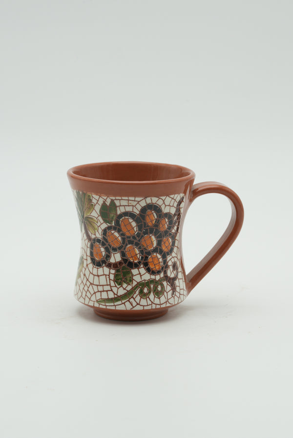Mosaic Grape Vine Ceramic Mug – Terracotta Heritage Design