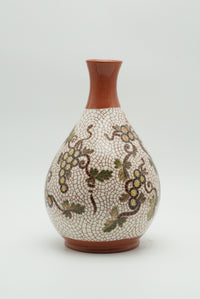 Tree of Life & Grapevine Mosaic Ceramic Vase – Terracotta