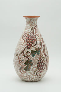 The Grape Harvester Mosaic Ceramic Vase – Ivory & Terracotta