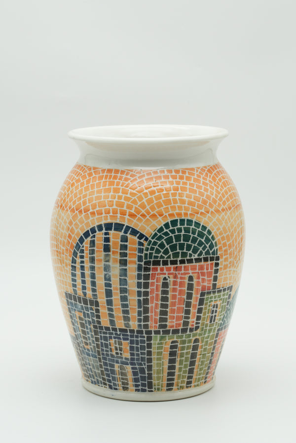 he Old City Mosaic Ceramic Vase – Sunset Orange