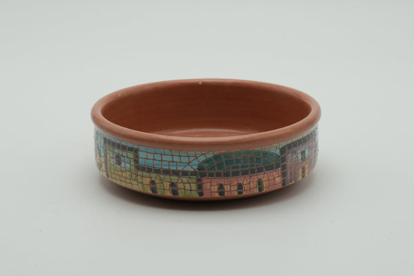 Hand-Painted Amman Heritage Ceramic Serving Bowl
