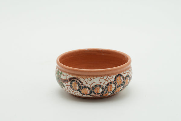 Hand-Painted Pomegranate Mosaic Ceramic Bowl