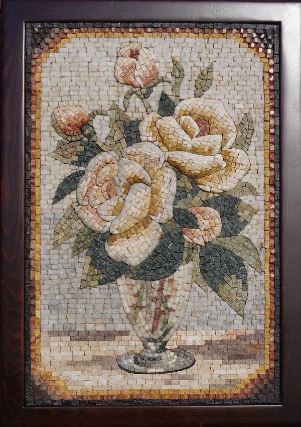 Timeless Elegance of Roses Mosaic Art