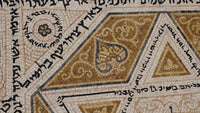 Intricate mosaic tile design featuring geometric patterns in earthy tones — handcrafted artistry with a rich historical appeal