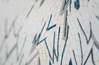 American Bald Eagle and Flag Medallion – Handcrafted Natural Stone Mosaic