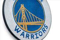 Golden State Warriors Emblem – Handcrafted Natural Stone Mosaic