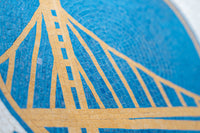 Golden State Warriors Emblem – Handcrafted Natural Stone Mosaic
