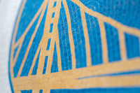 Golden State Warriors Emblem – Handcrafted Natural Stone Mosaic