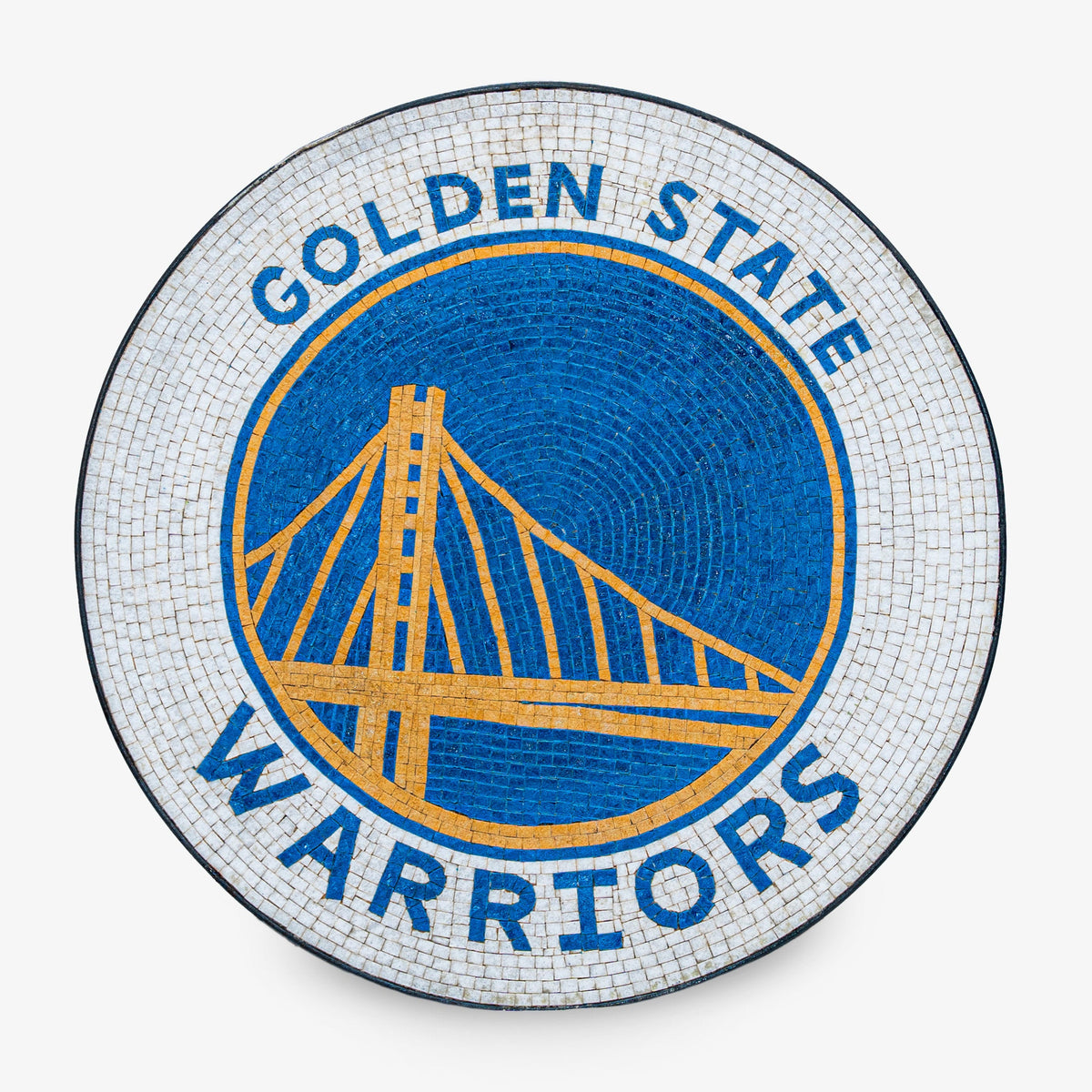 Golden State Warriors Emblem – Handcrafted Natural Stone Mosaic