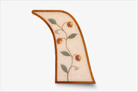 Elegant wood panel featuring intricate floral motifs in warm tones — a unique decorative accent with a natural finish