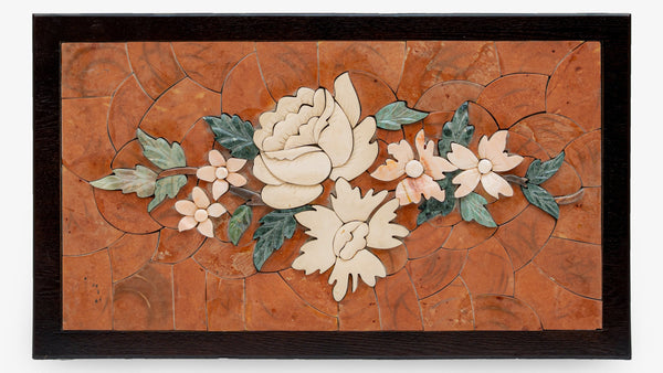 Hand-Carved Floral Stone Mosaic Luxury Gift
