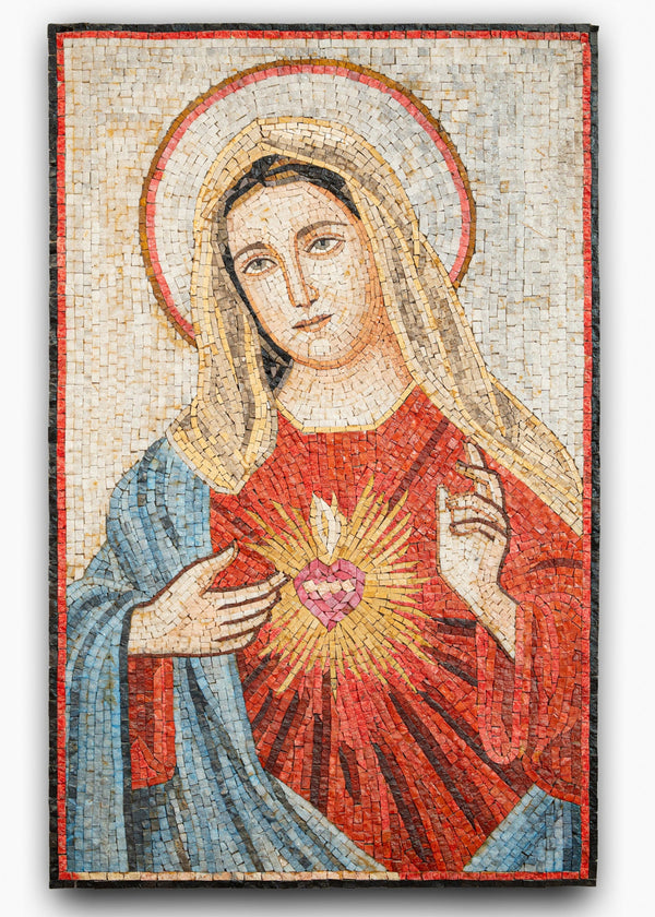 The Sacred Heart of Mary – A Symbol of Divine Love in Mosaic Art