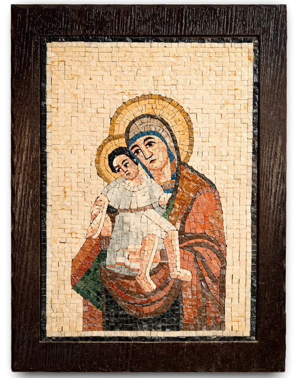 Virgin Mary and Child – Handcrafted Christian Mosaic