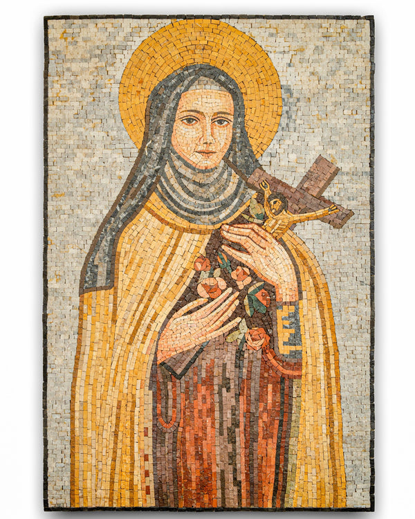 Saint Therese of Lisieux – Handcrafted Religious Mosaic