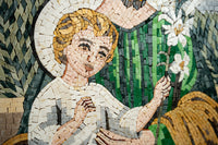 Saint Joseph and the Infant Jesus – Handcrafted Religious Mosaic