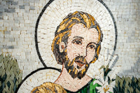Saint Joseph and the Infant Jesus – Handcrafted Religious Mosaic