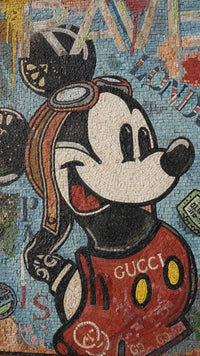 Mickey Mouse Cartoon Pop Art Mosaic