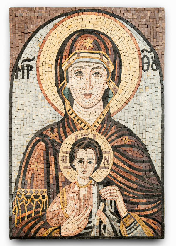 Virgin Mary and Christ – Handcrafted Religious Mosaic