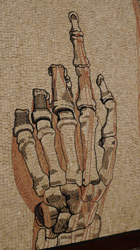 Ballplayer Handcrafted Anatomical Stone Mosaic