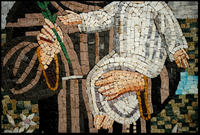 Handmade Saint & Child Mosaic Icon